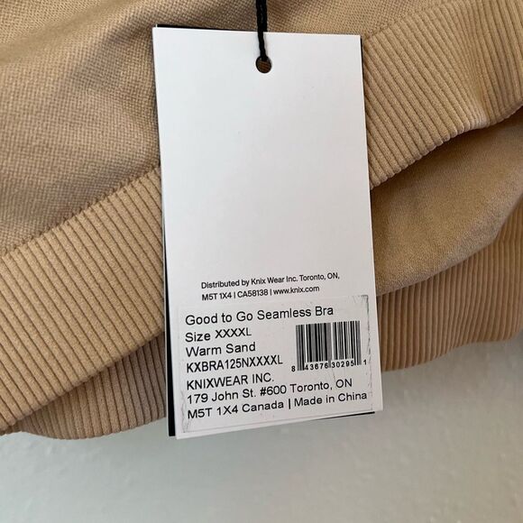 Knix Good To Go Seamless Bra in Warm Sand NWT - Picture 6 of 7